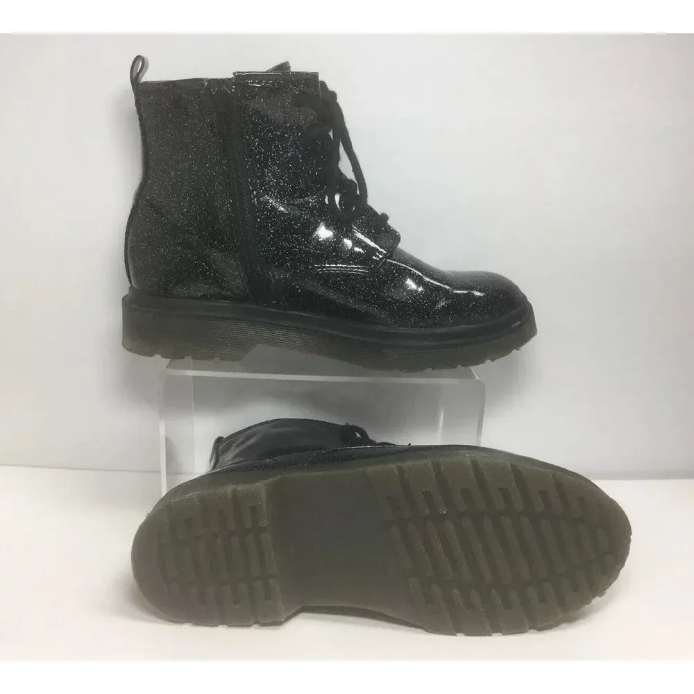 STEVIES Girls Womens‎ JPlay Black Glitter Ankle Boots Shoes Size 4M